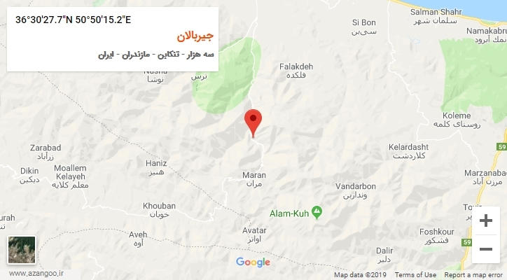 روستای جیربالان بر روی نقشه