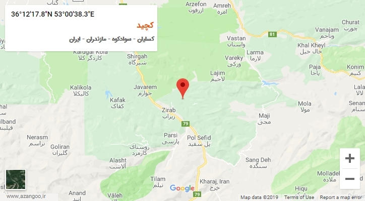 روستای کچید بر روی نقشه