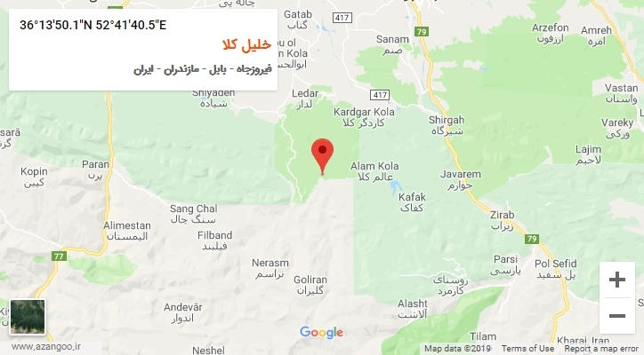 روستای خلیل کلا بر روی نقشه