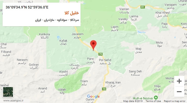 روستای خلیل کلا بر روی نقشه