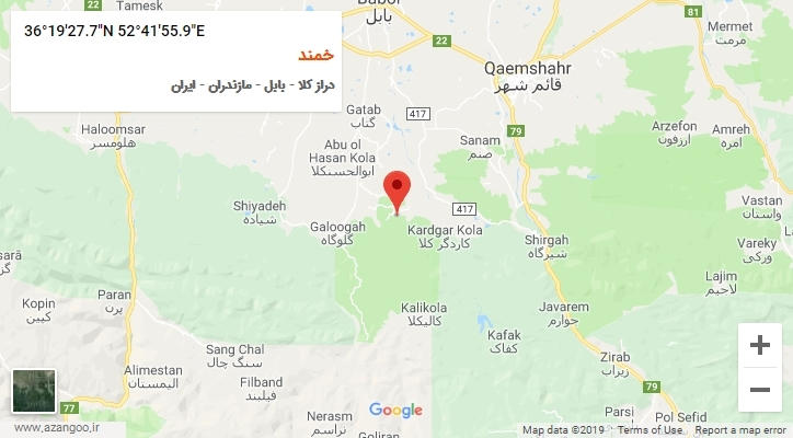 روستای خمند بر روی نقشه