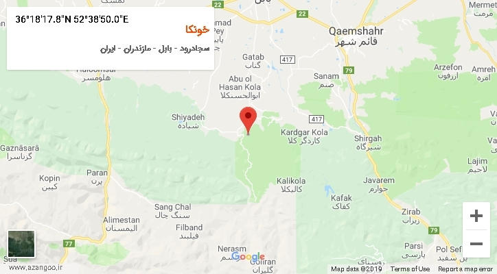 روستای خونکا بر روی نقشه