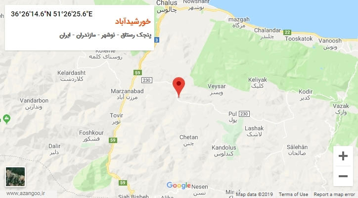 روستای خورشیدآباد بر روی نقشه