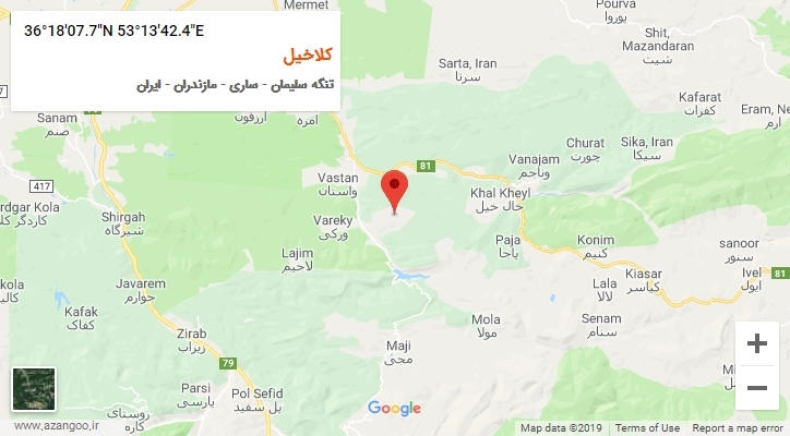 روستای کلاخیل بر روی نقشه