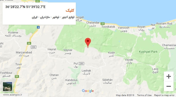روستای کلیک بر روی نقشه