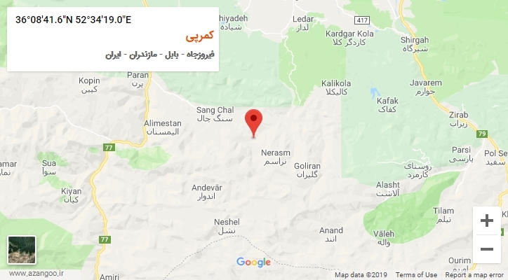 روستای کمرپی بر روی نقشه