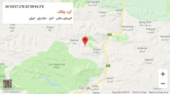 روستای کرد چالک بر روی نقشه