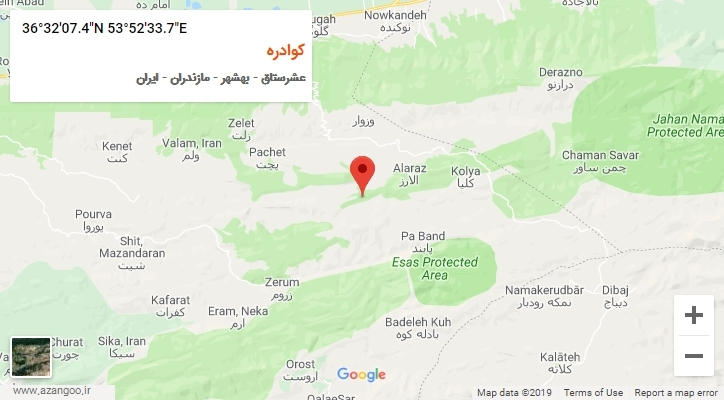 روستای کوادره بر روی نقشه