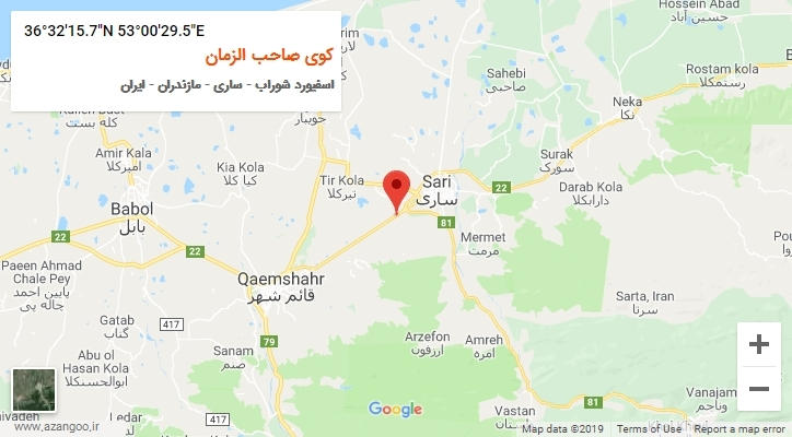 روستای کوی صاحب الزمان بر روی نقشه
