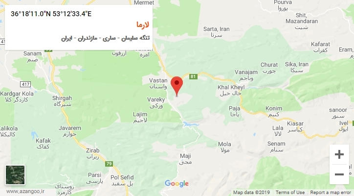 روستای لارما بر روی نقشه
