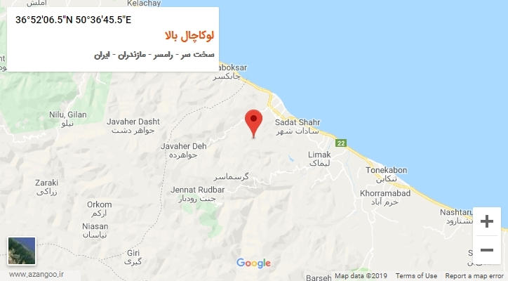 روستای لوکاچال بالا بر روی نقشه