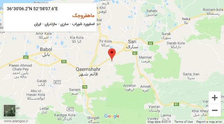 روستای ماهفروجک بر روی نقشه