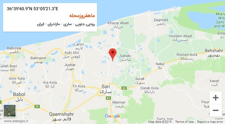 روستای ماهفروزمحله بر روی نقشه