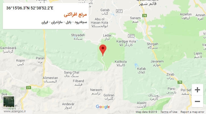 روستای مرتع افراکتی بر روی نقشه