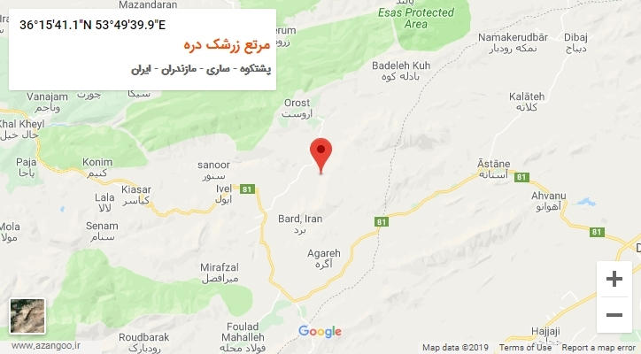 روستای مرتع زرشک دره بر روی نقشه