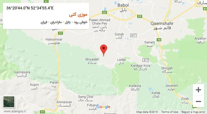 روستای موزی کتی بر روی نقشه