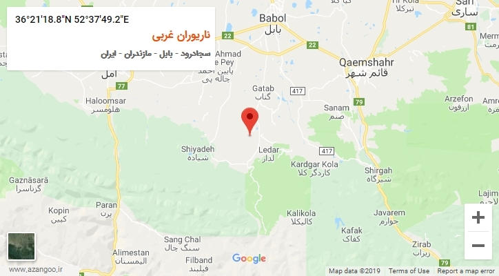 روستای ناریوران غربی بر روی نقشه