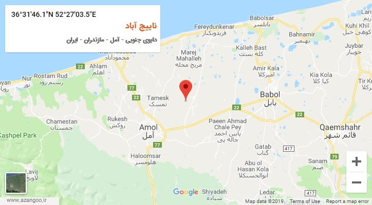 روستای ناییج آباد بر روی نقشه