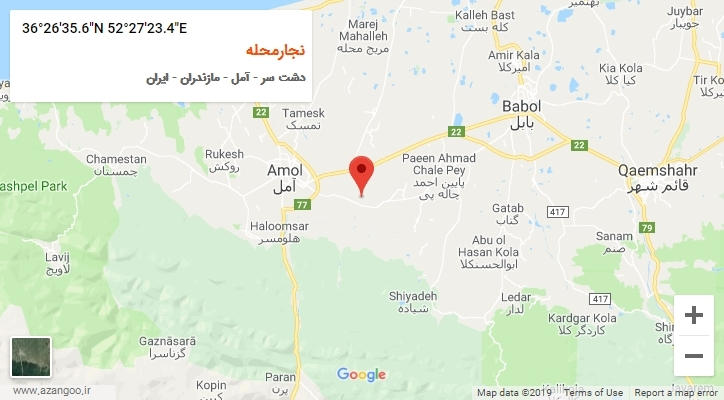 روستای نجارمحله بر روی نقشه