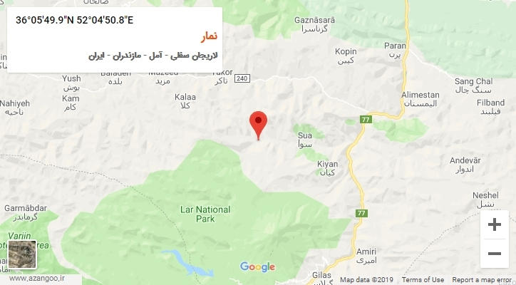 روستای نمار بر روی نقشه