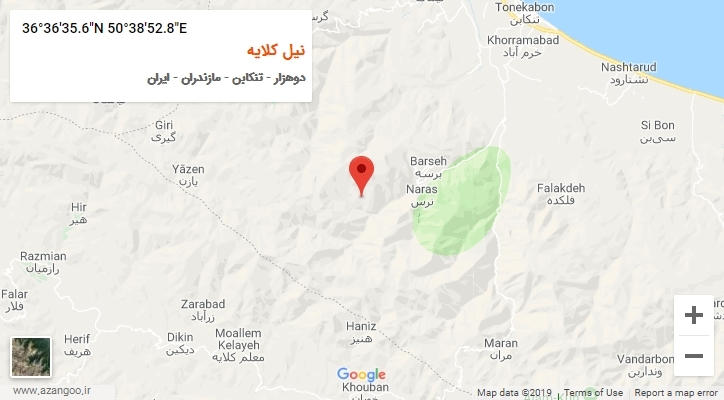 روستای نیل کلایه بر روی نقشه