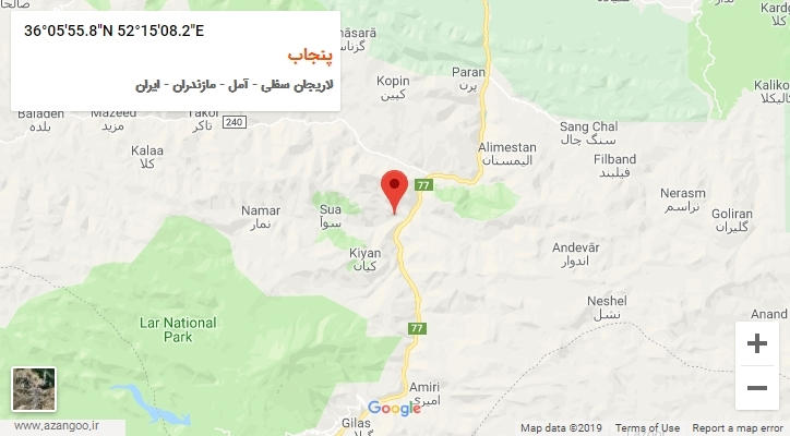 روستای پنجاب بر روی نقشه