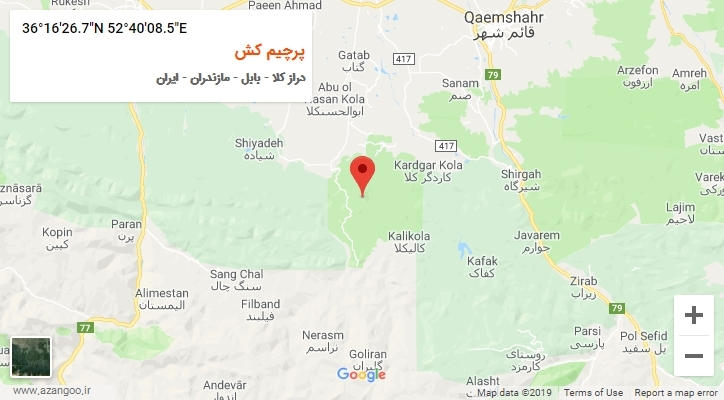 روستای پرچیم کش بر روی نقشه