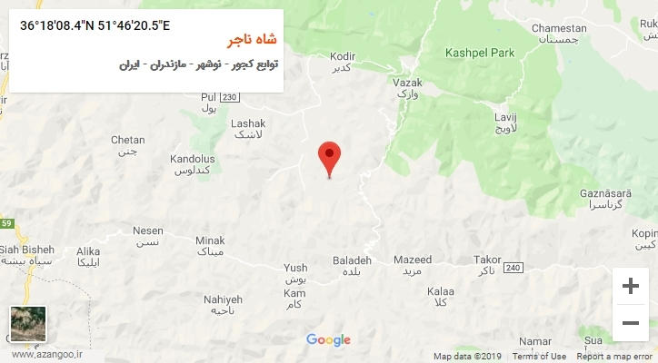 روستای شاه ناجر بر روی نقشه