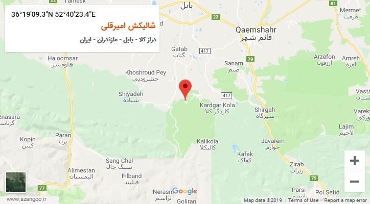 روستای شالیکش امیرقلی بر روی نقشه