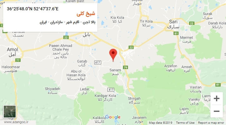 روستای شیخ کلی بر روی نقشه