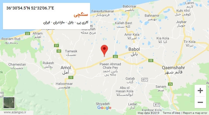 روستای سنگچی بر روی نقشه