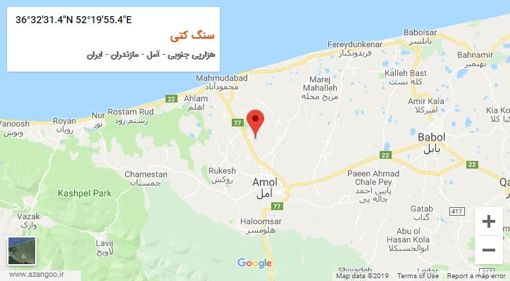 روستای سنگ کتی بر روی نقشه