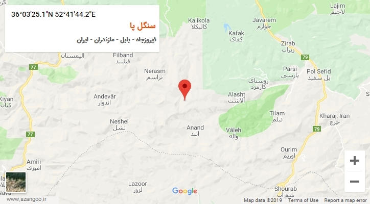 روستای سنگل پا بر روی نقشه
