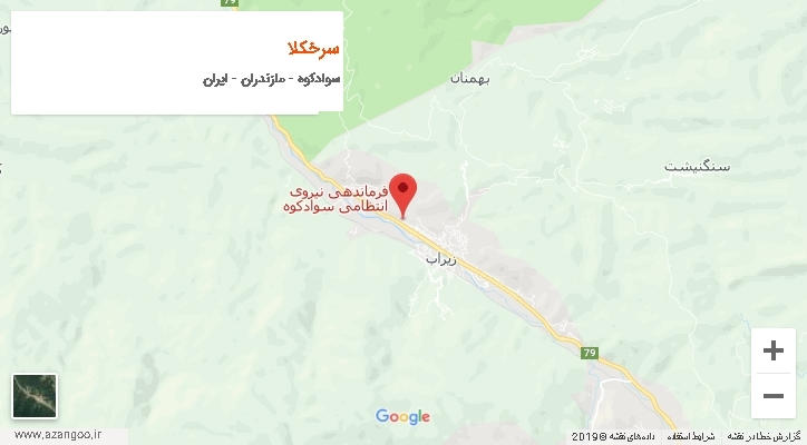 دهستان سرخکلا بر روی نقشه