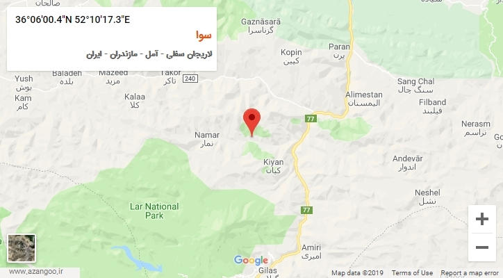 روستای سوا بر روی نقشه