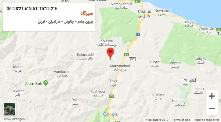 روستای سیرگاه بر روی نقشه