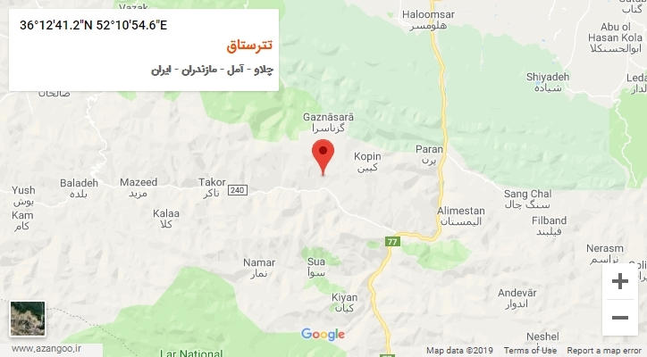 روستای تترستاق بر روی نقشه