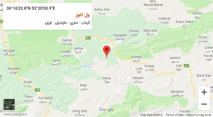 روستای ول اغوز بر روی نقشه