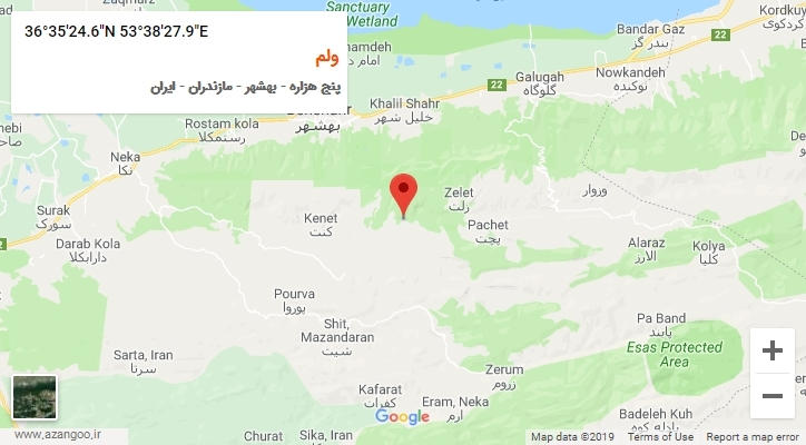 روستای ولم بر روی نقشه
