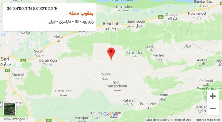 روستای یعقوب محله بر روی نقشه