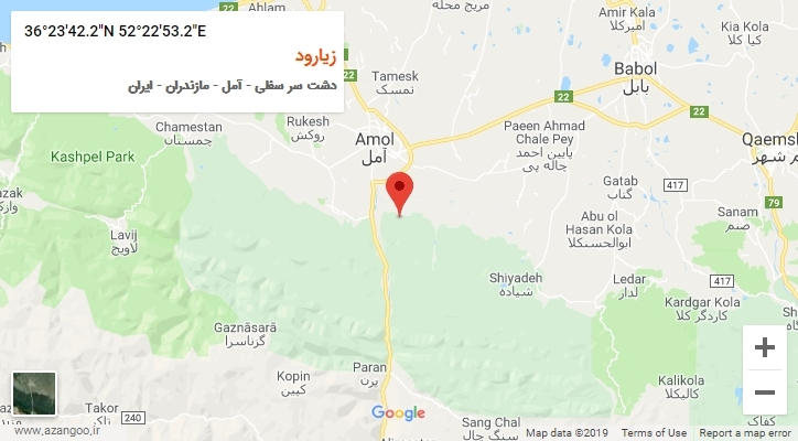 روستای زیارود بر روی نقشه
