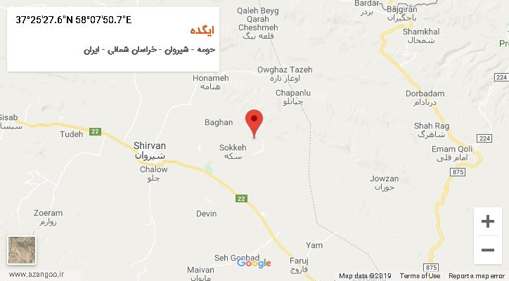 روستای ایگده بر روی نقشه
