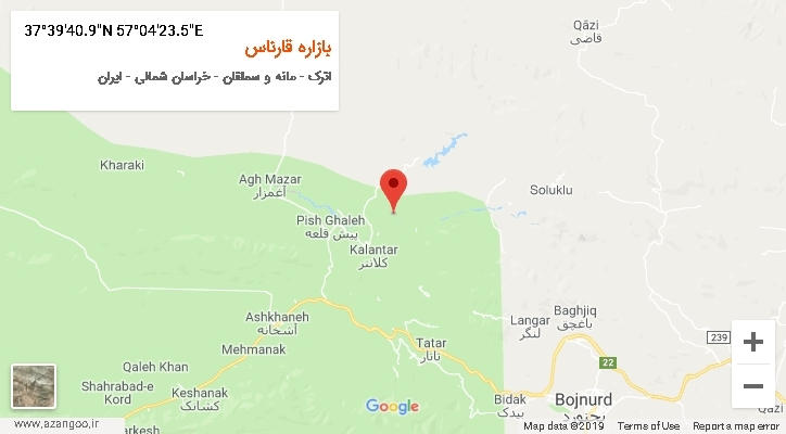 روستای بازاره قارناس بر روی نقشه