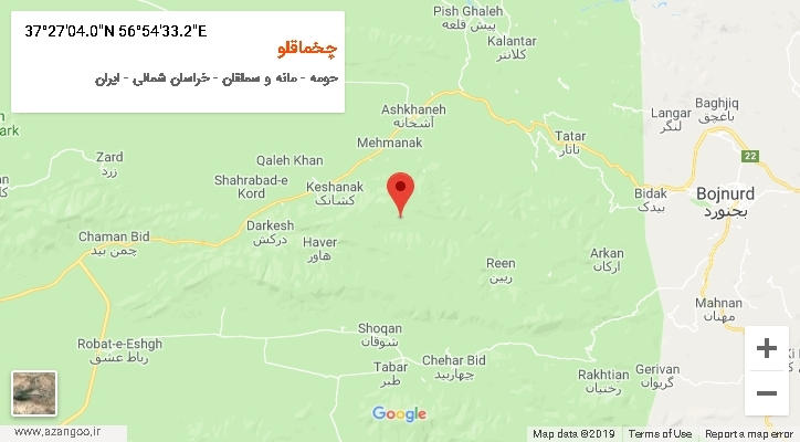 روستای چخماقلو بر روی نقشه