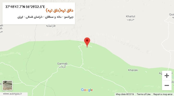 روستای دالق تپه(دلق تپه) بر روی نقشه