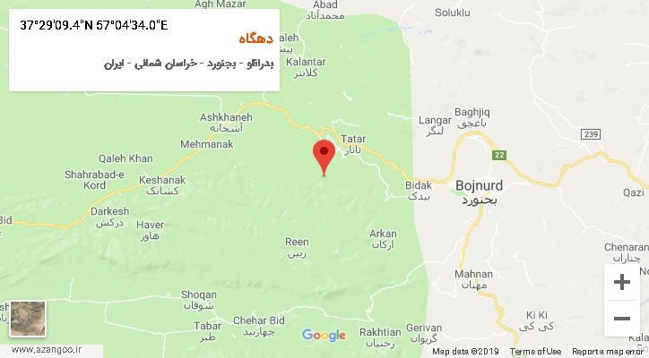 روستای دهگاه بر روی نقشه
