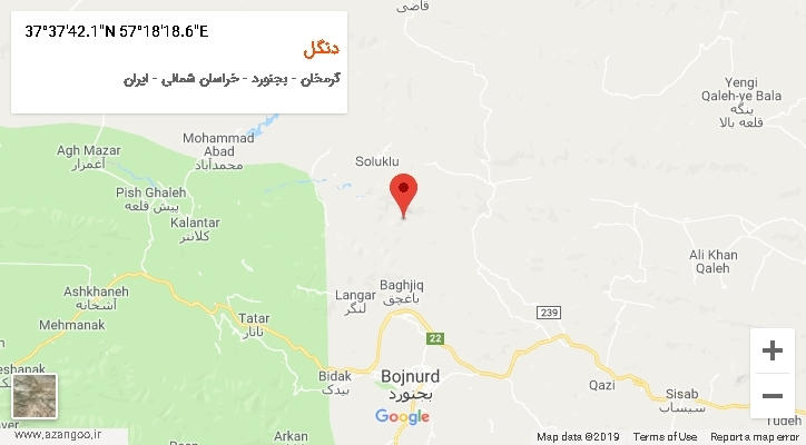 روستای دنگل بر روی نقشه
