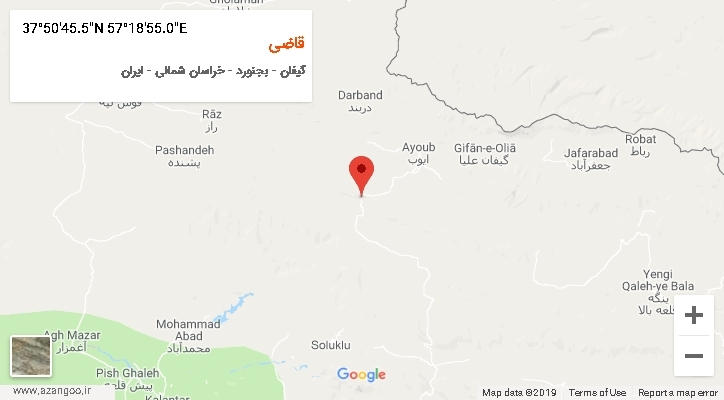 روستای قاضی بر روی نقشه