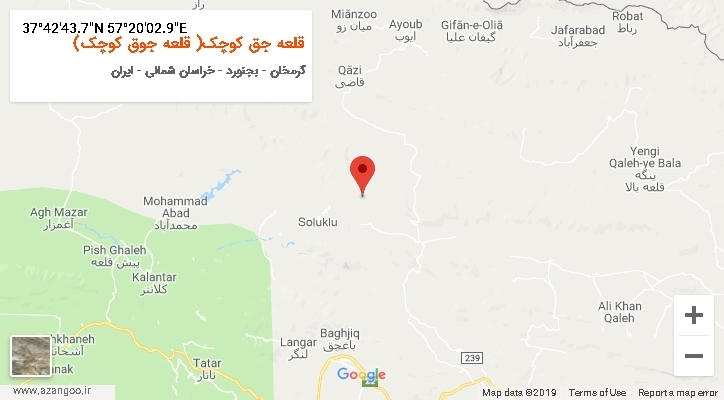روستای قلعه جق کوچک( قلعه جوق کوچک) بر روی نقشه