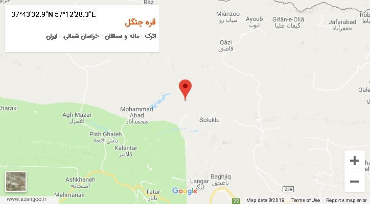 روستای قره جنگل بر روی نقشه